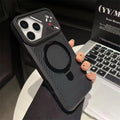 Carbon Fiber MagSafe Stand Case – Shockproof Magnetic Cover with 360° Ring Holder