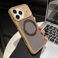 Carbon Fiber MagSafe Stand Case – Shockproof Magnetic Cover with 360° Ring Holder