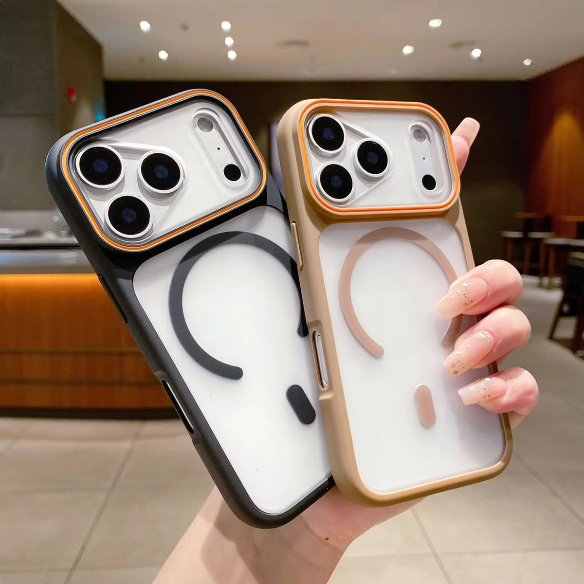Frosted MagSafe Duo Case – Two-Tone Shockproof Cover for iPhone 17 Pro & 17 Pro Max