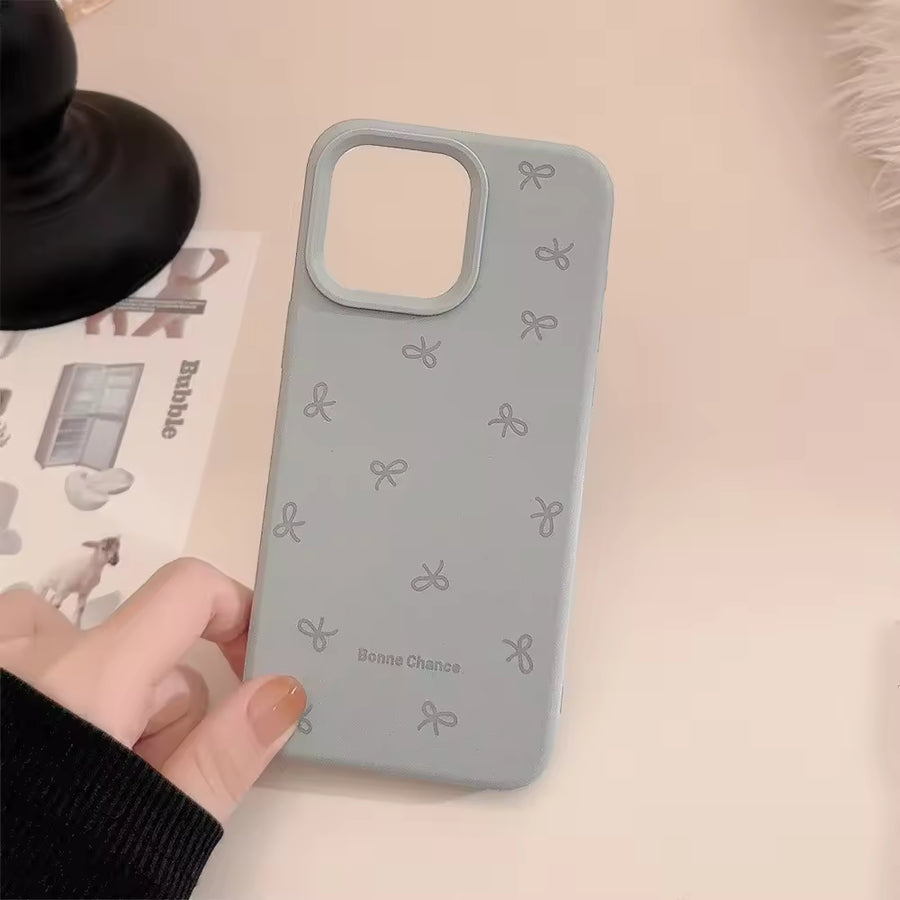 Blue - Blossom Case — Cute Bow Silicone Shockproof Case