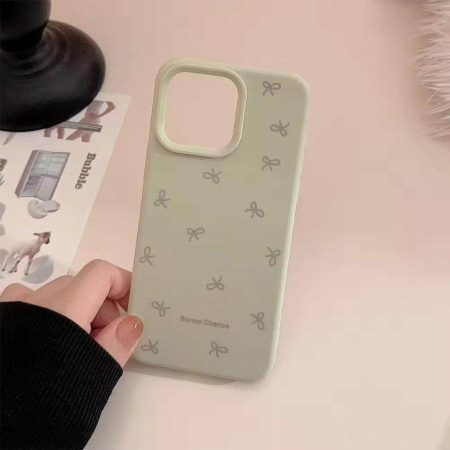 Light Green - Blossom Case — Cute Bow Silicone Shockproof Case