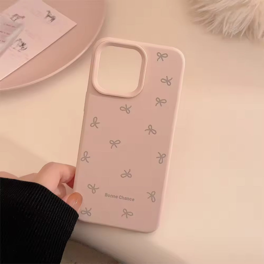 Pink - Blossom Case — Cute Bow Silicone Shockproof Case