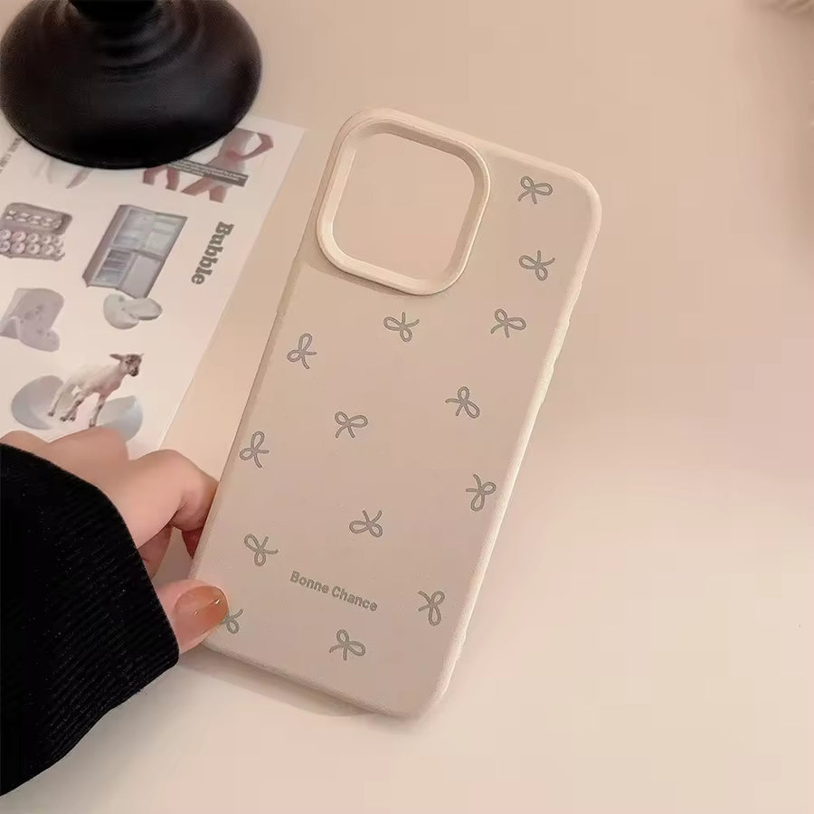 White - Blossom Case — Cute Bow Silicone Shockproof Case