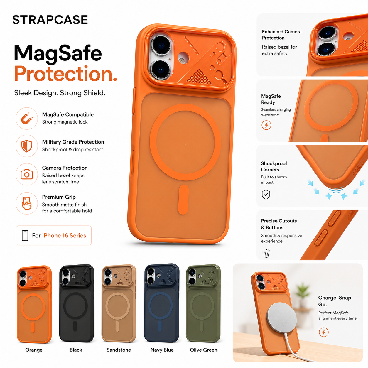 MagSafe Shield — Matte Translucent Case
